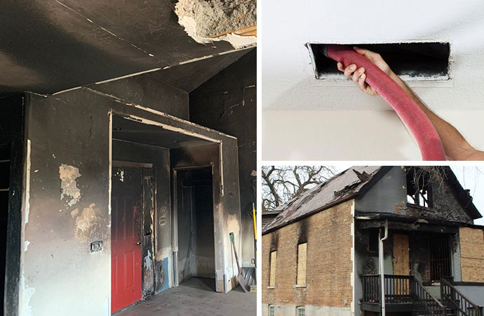 a smoke and soot duct system for smoke removal and board-up services.