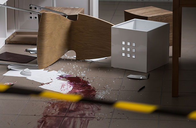 Blood on the floor Blood cleaning services