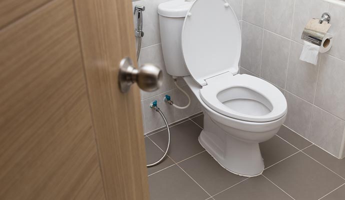 Neat and clean toilet