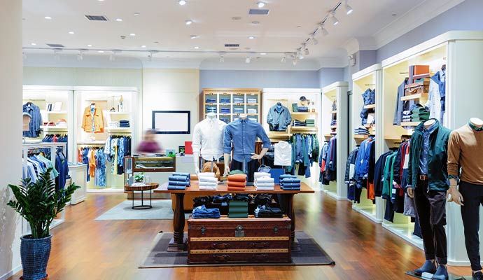 Cleaned cloth store