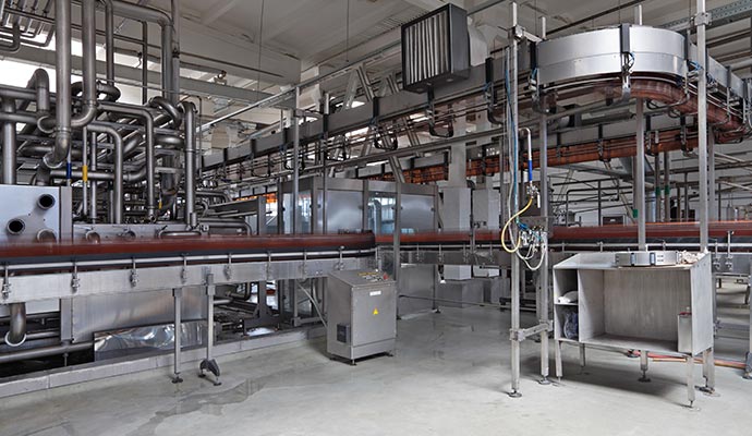 Featuring industrial food production line