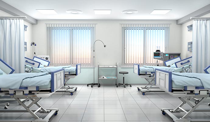 Clean healthcare room
