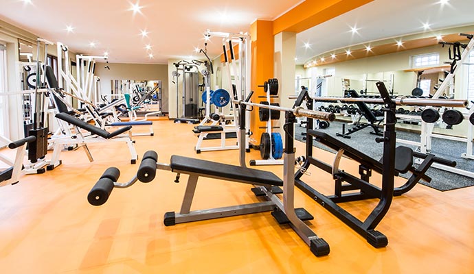 Inside view of a gym center