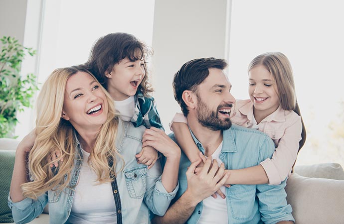 happy family together