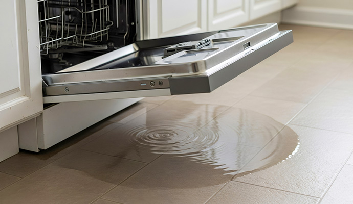 Leaking dishwasher