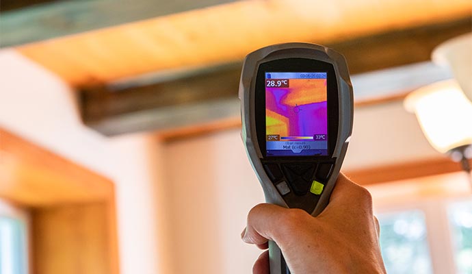 Professional thermal imaging hidden leak detection moisture inspection