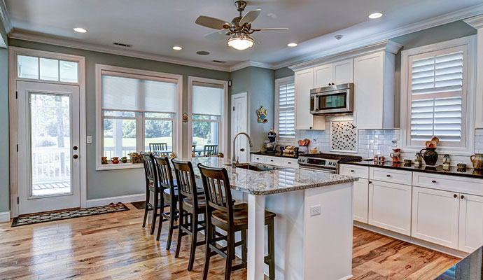 Restored kitchen after smoke odor