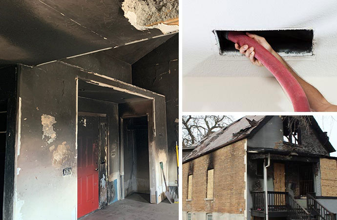 a smoke and soot duct system for smoke removal and board-up services.