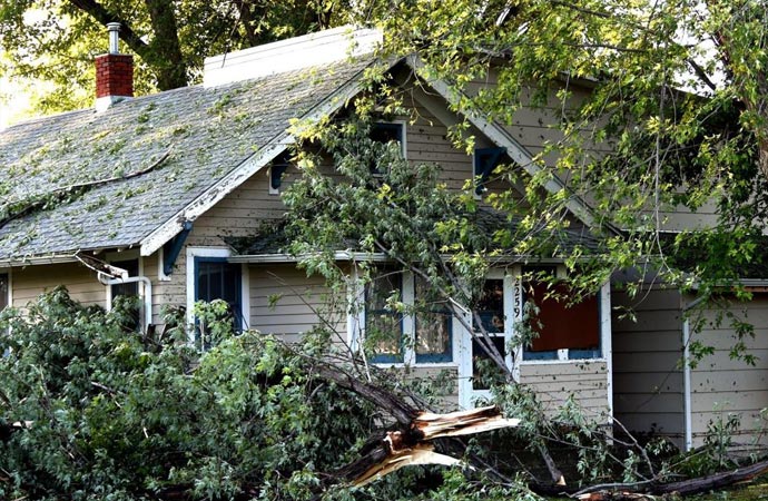 During Storm Damage