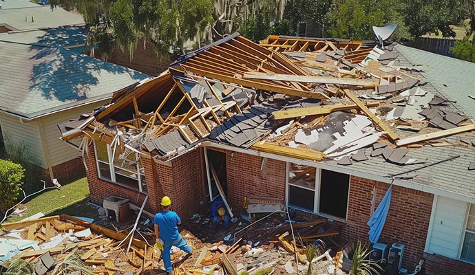Expertise restored tornado damaged house