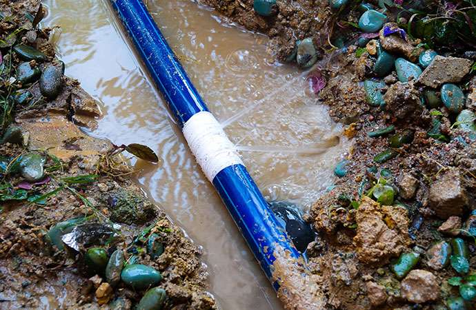 Excavation of Residential and Commercial Water Main Line