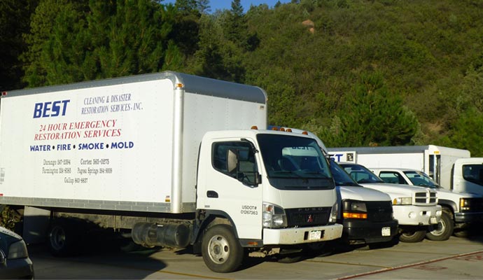 Best Cleaning and Disaster Restoration Services service vehicles