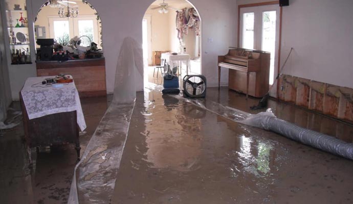 Restoring water damaged property using equipments