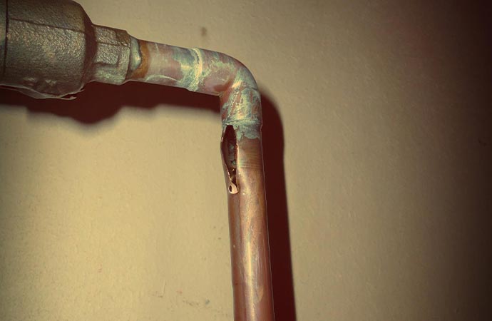 Broken water pipe
